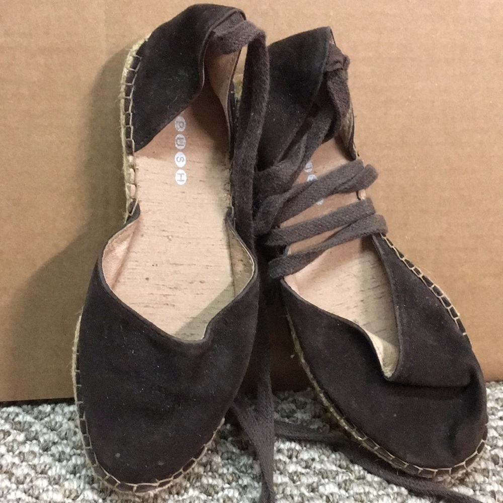 Brown lace up Espadrilles